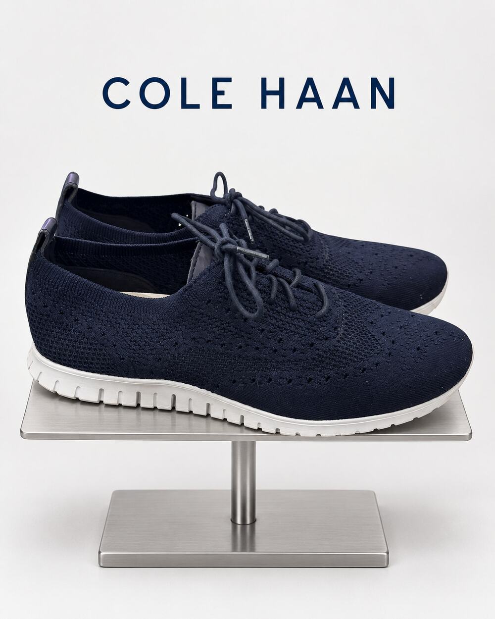 Cole Haan ZERØGRAND Wingtip Oxford Marine Blue W06730 Women’s 9B